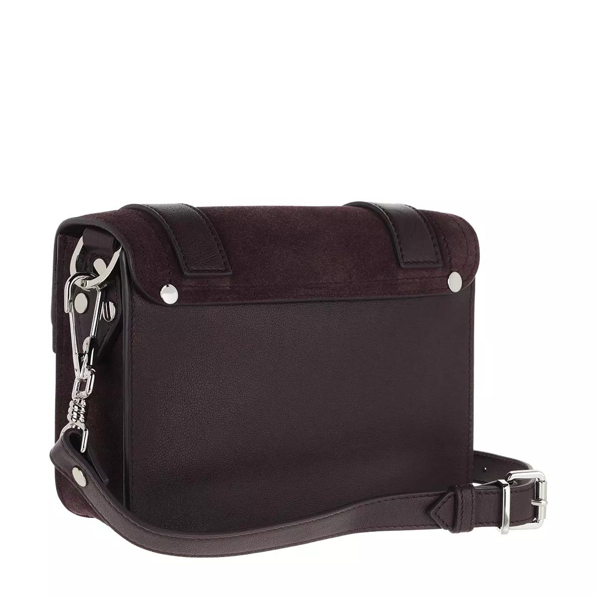 Proenza Schouler PS1 Mini Suede Crossbody Dark Bordeaux