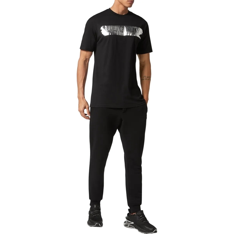 Plein Sport T-Shirt T-Shirt Rundhalsausschnitt Silver Brush schwarz(Image 4)