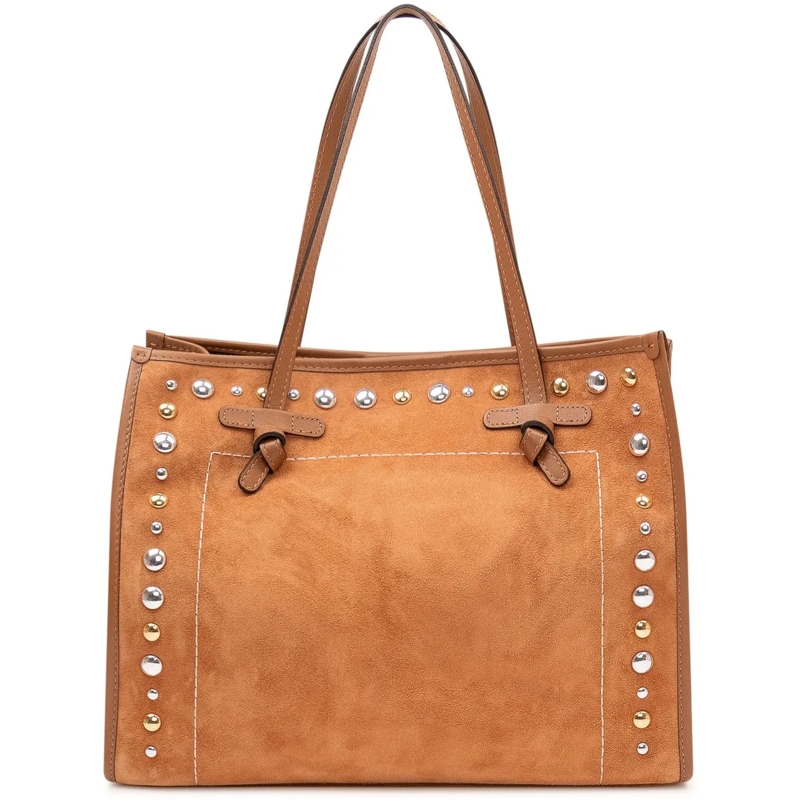 Gianni Chiarini Shopper Borsa Marcella Tote con Borchie beige(Image 3)