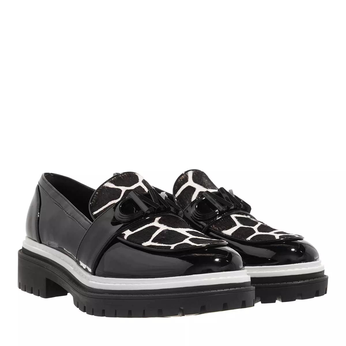 Michael Kors Parker Lug Loafer Black Optic White Loafer