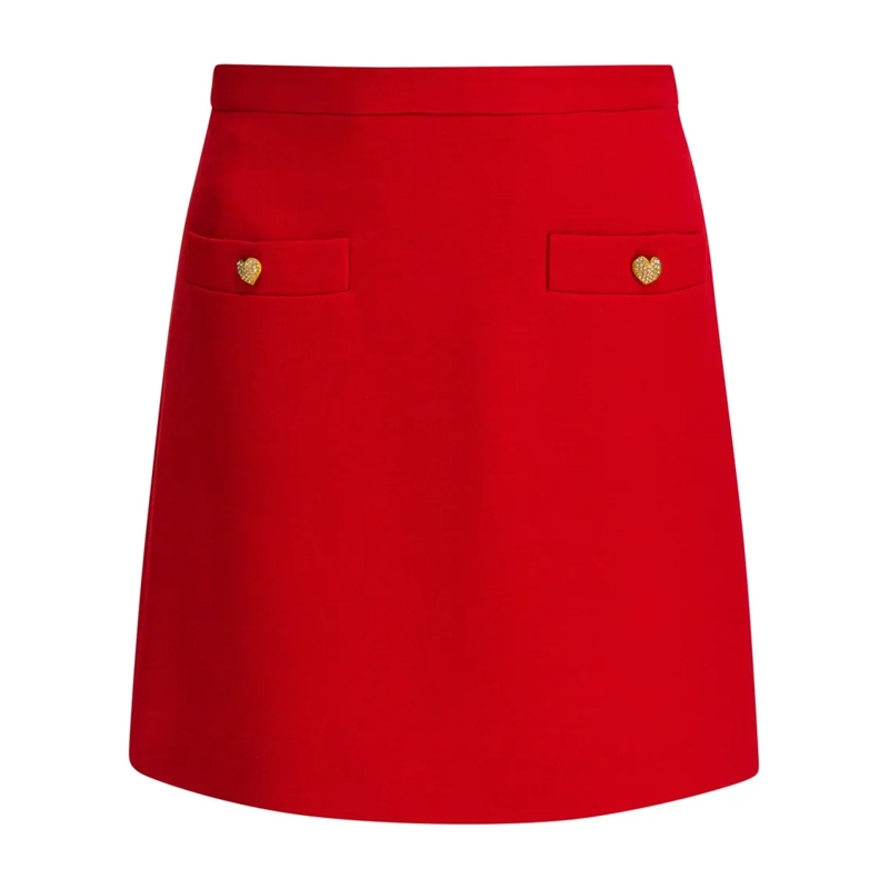 Valentino Garavani Minirock Red Mini Skirt With Structured Silhouette Red