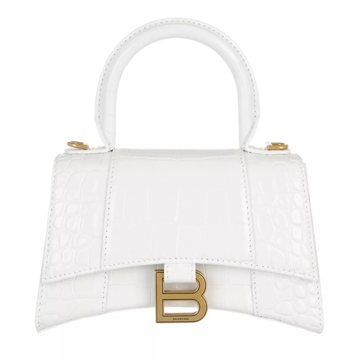 Balenciaga Hourglass Top Handle Bag White Axelremsväska