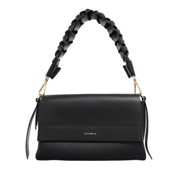 Coccinelle Boheme Grana Double Noir/Cognac | Crossbody Bag