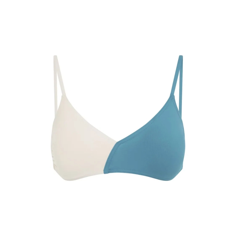 Eres  Two-Tone Swimwear Top With Adjustable Straps Blue