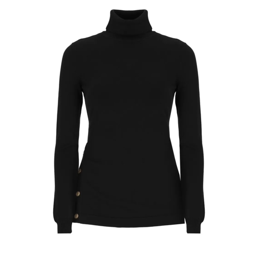 Elisabetta Franchi Trui met col Viscose Sweater Black