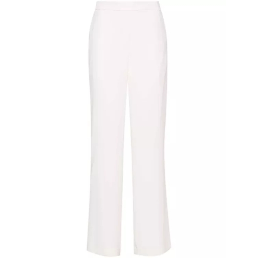 P.A.R.O.S.H. Ivory White Flared Pants White 