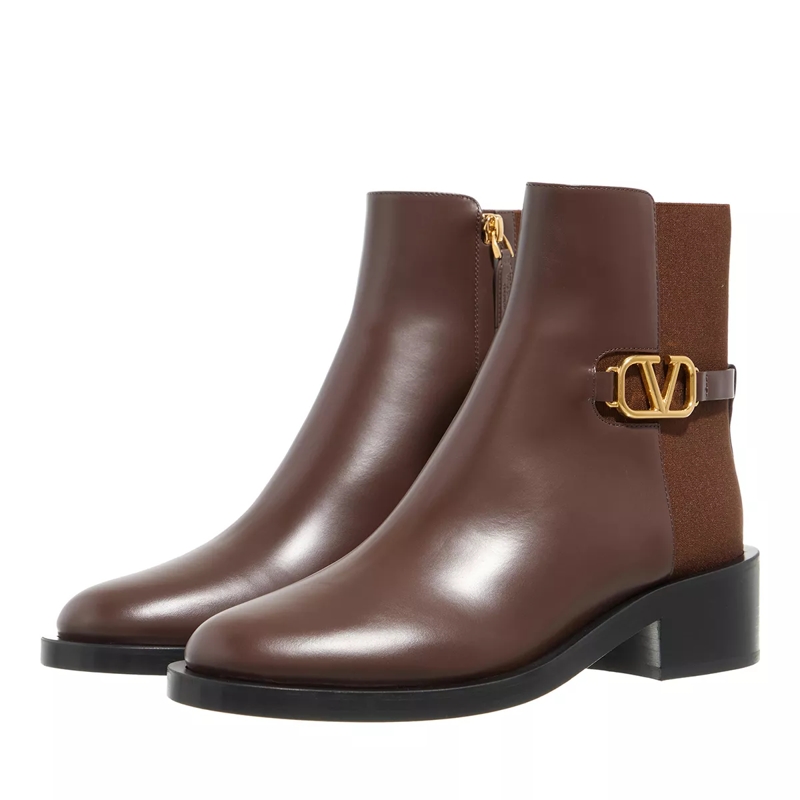 Valentino Garavani Stiefeletten Ankle Boots Cacao