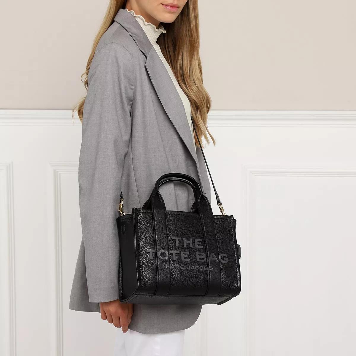 marc jacobs the tote bag black leather