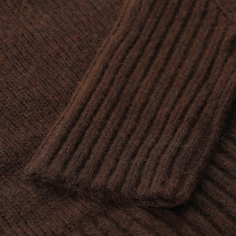 Luisa Cerano Cardigan Strickjacke aus Alpaka & Wolle braun(Image 5)