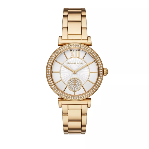 Michael Kors Abbey Three-Hand Stainless Steel Watch Gold Dresswatch