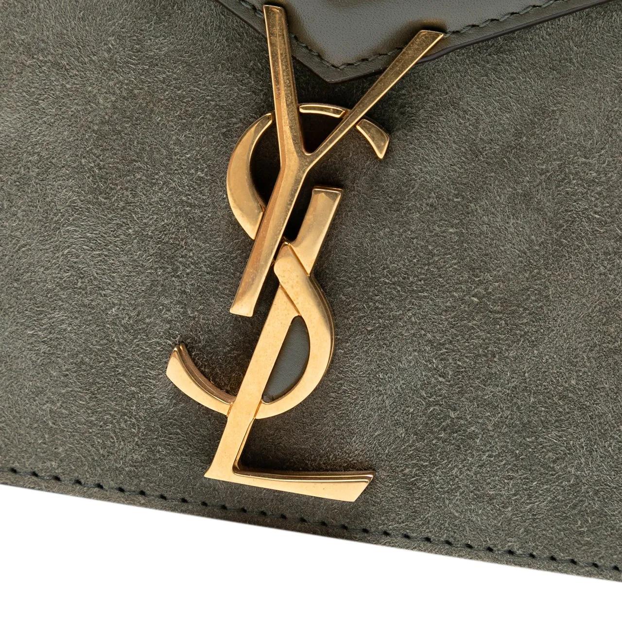Thumbnail - Saint Laurent Hobo Bags - Suede and Calfskin Monogram Cassandra Clasp Bag - Gr. unisize - in Grau - für Damen