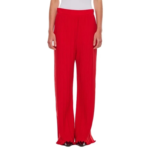 Lanvin Pleated Pants Red 