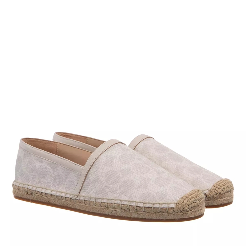 Coach Espadrilles Collins Coated Canvas Espadrille Chalk