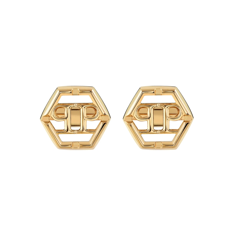 Philipp Plein Manschettenknöpfe Cufflinks Plein Icon gold