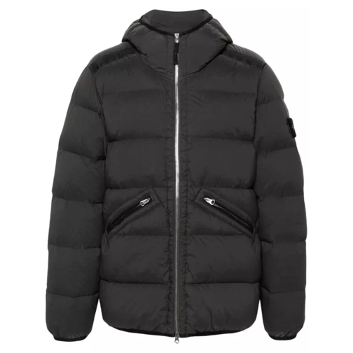 Stone Island Seamless Hooded Puffer Coat Black 