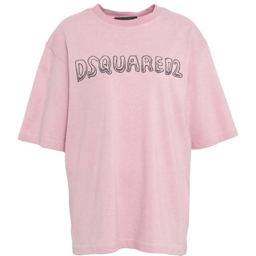Dsquared2 T-shirts T-shirt with logo print rose