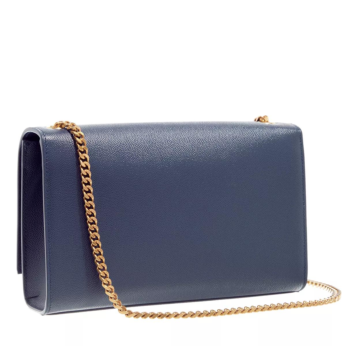 Saint Laurent Crossbody bags Kate Medium Chain Bag Embossed Leather in blauw