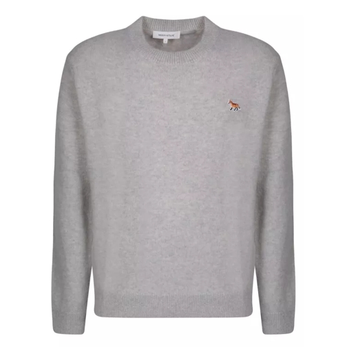 Maison Kitsune Wool Sweater Grey 