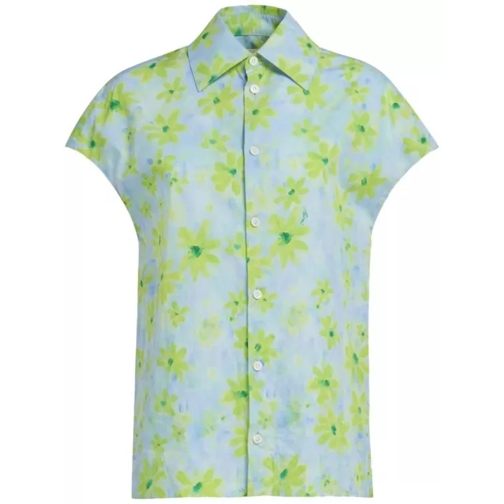 Marni Floral-Print Cotton Shirt Multicolor 