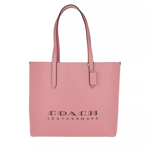 Coach Crossgrain Leather 195 Tote Pink Rymlig shoppingväska