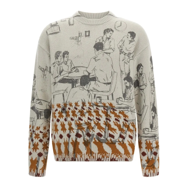 J.W.Anderson Pull Jacquard Pattern Sweater Grey