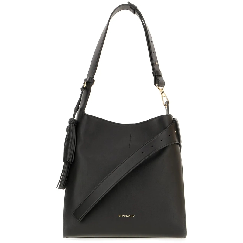 Givenchy Schultertasche Black leather shoulder bag schwarz
