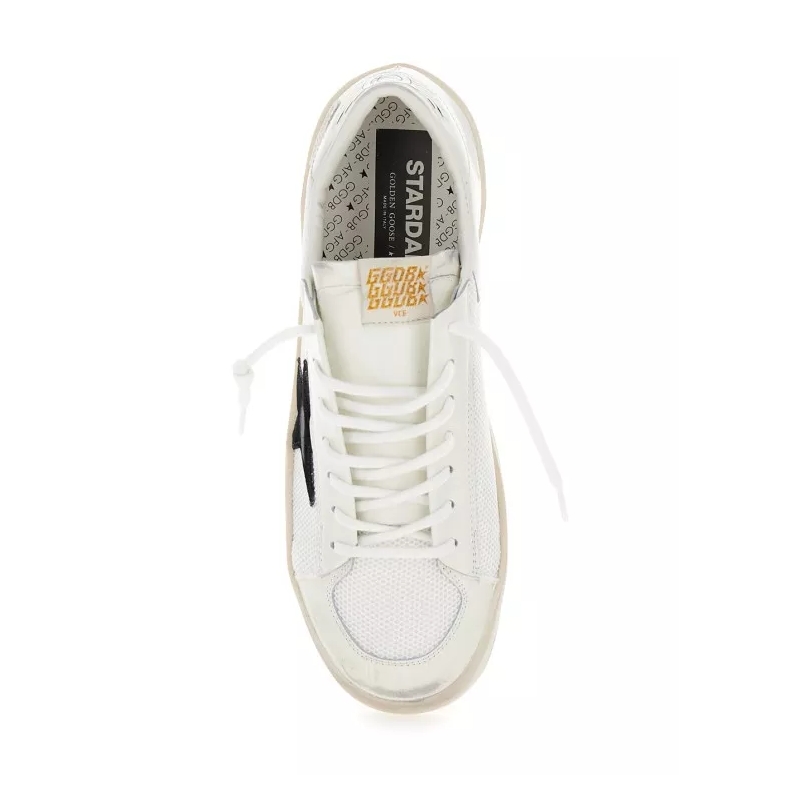 Golden Goose Low-Top-Sneaker Stardan Net Upper Shiny Leather Toe And Heel Suede Grey(Image 8)