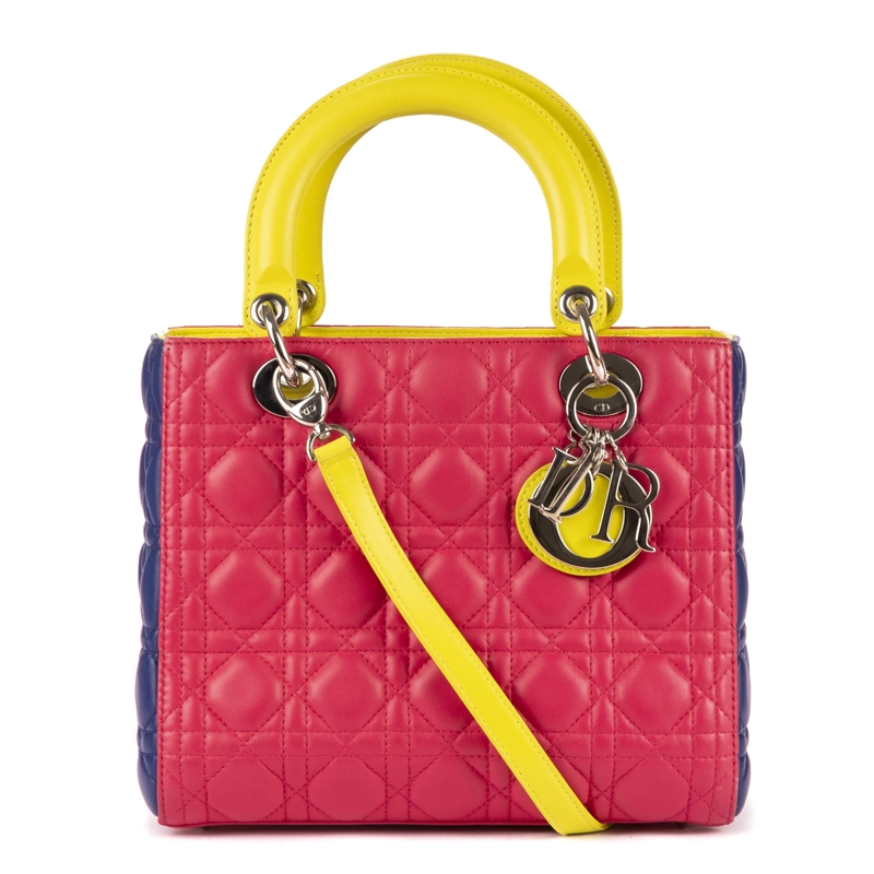 Christian Dior Satchel Medium Lady-D gelb