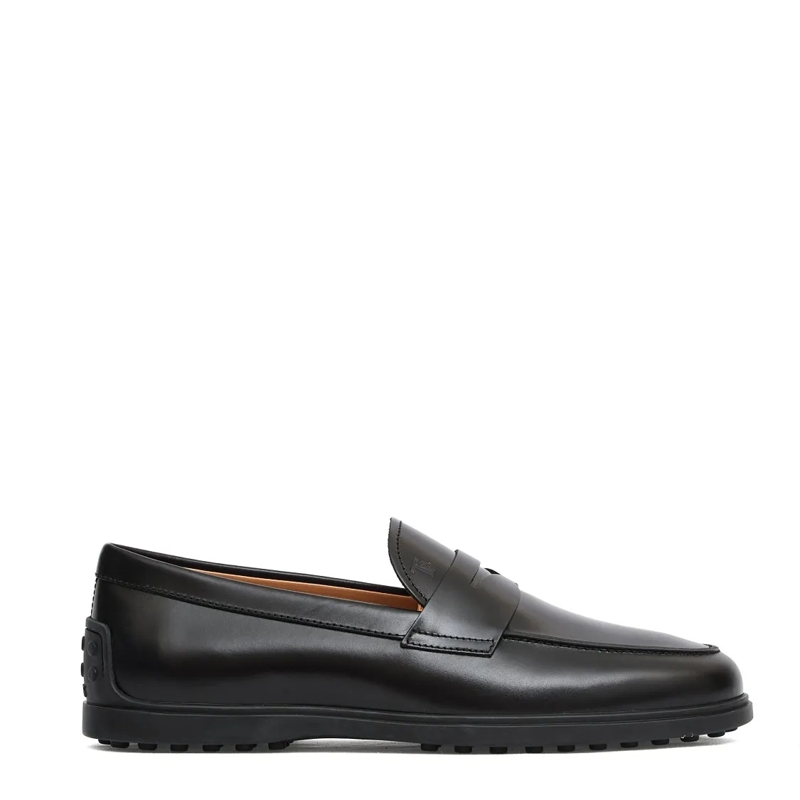 Tod's Mocassin Black Leather Moccasin Black