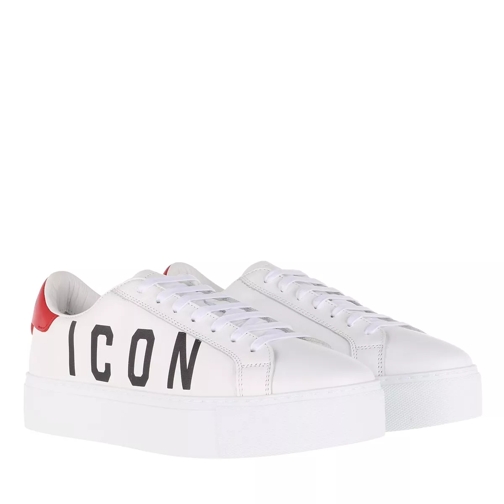 Dsquared2 Icon Sneakers White/Black/Red lage-top sneaker