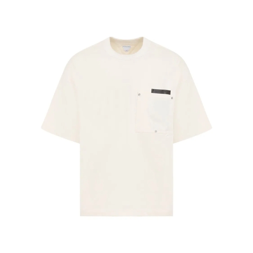 Bottega Veneta T-Shirts Leather Pocket T-Shirt White