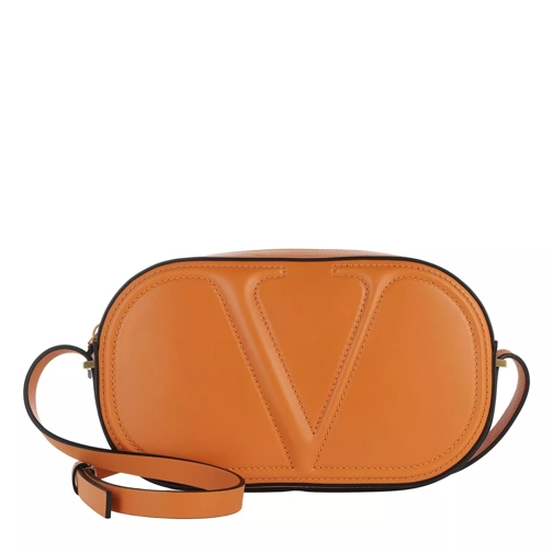 Valentino Garavani V Logo Crossbody Bag Calf Pale Apricot Crossbody Bag