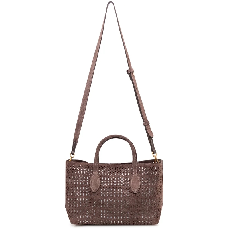Gianni Chiarini Shopper Borsa a Mano Mashup con Traforature e Doppi Manici braun(Image 2)