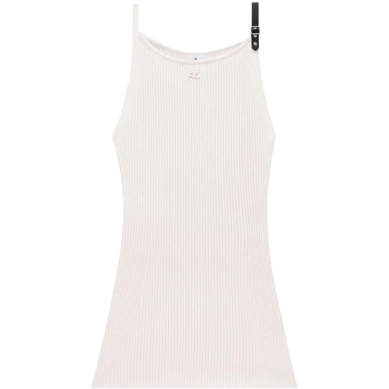 Courrèges Midikleid Dresses Lime Stone grau