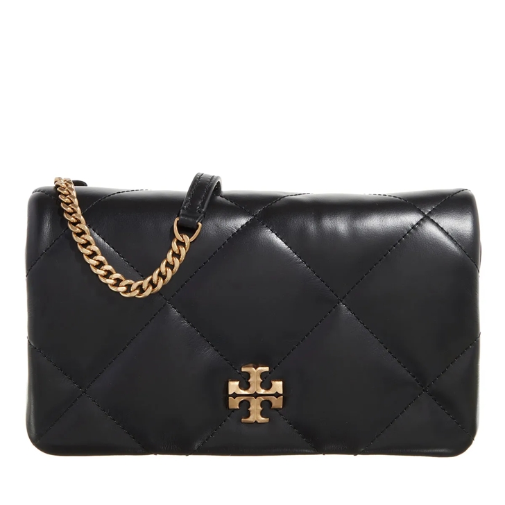 Tory Burch Kira Diamond Quilt Chain Wallet Black Wallet On A Chain