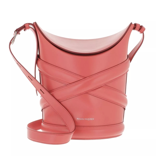 Alexander McQueen Handbag Leather Bright Pink Bucket Bag