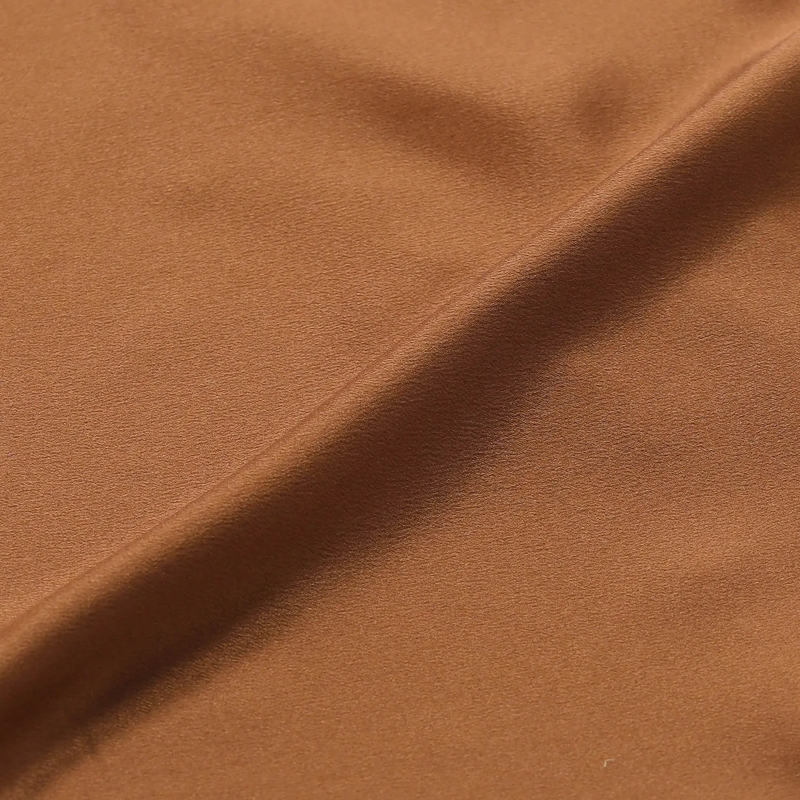 Saint Laurent Top Spitzen-Top aus Seidensatin braun(Image 4)