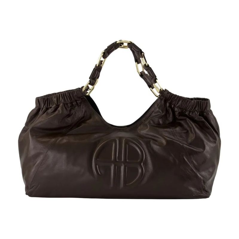 Anine Bing Fourre-tout Medium Shopper Bag With Gathered Top Edge Black