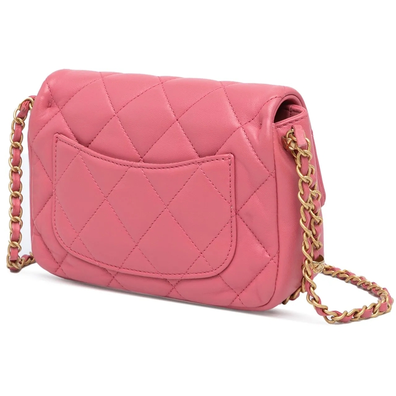 Chanel Schultertasche Small Quilted Lambskin Dynasty Flap rose