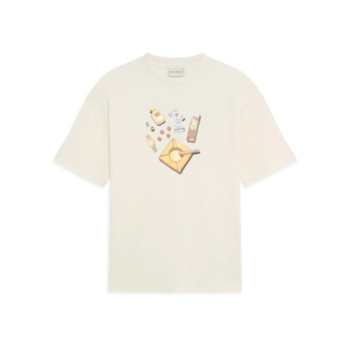 Drôle De Monsieur Hemden T-Shirt mit Soirée-Print cream cream