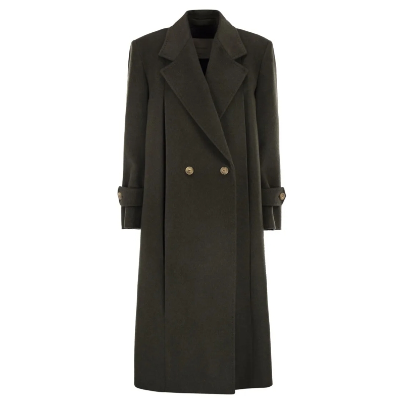 Max Mara Trenchcoat Smalto - Wool Drape Coat Green