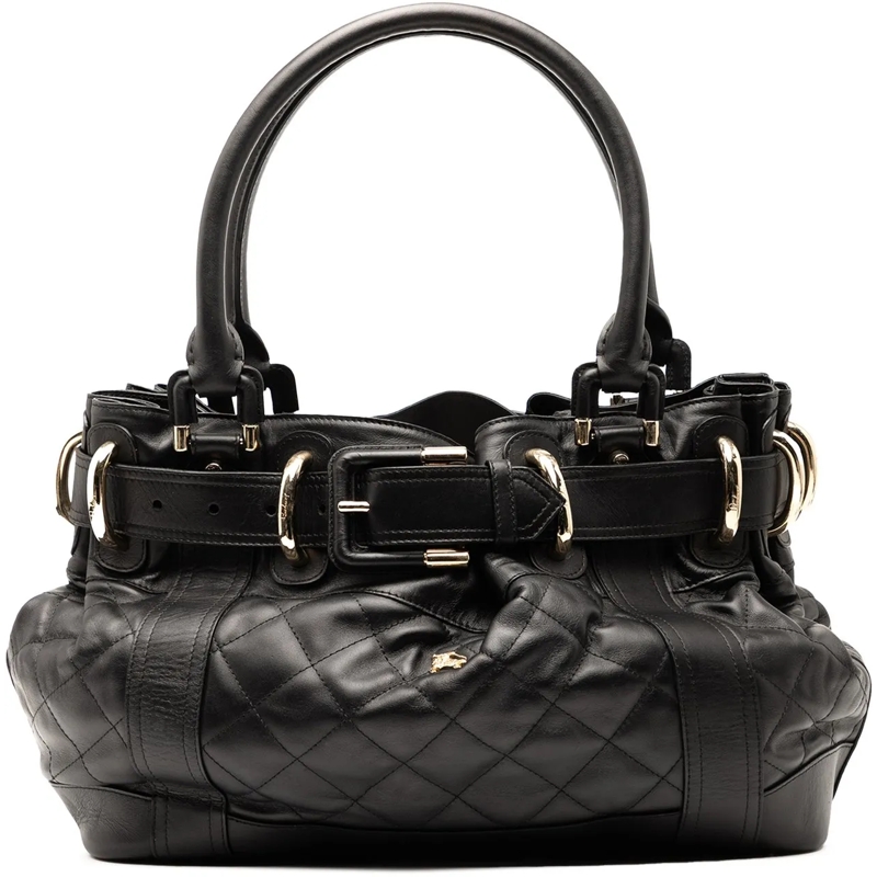 Burberry Shopper Large Quilted Leather Beaton Tote schwarz