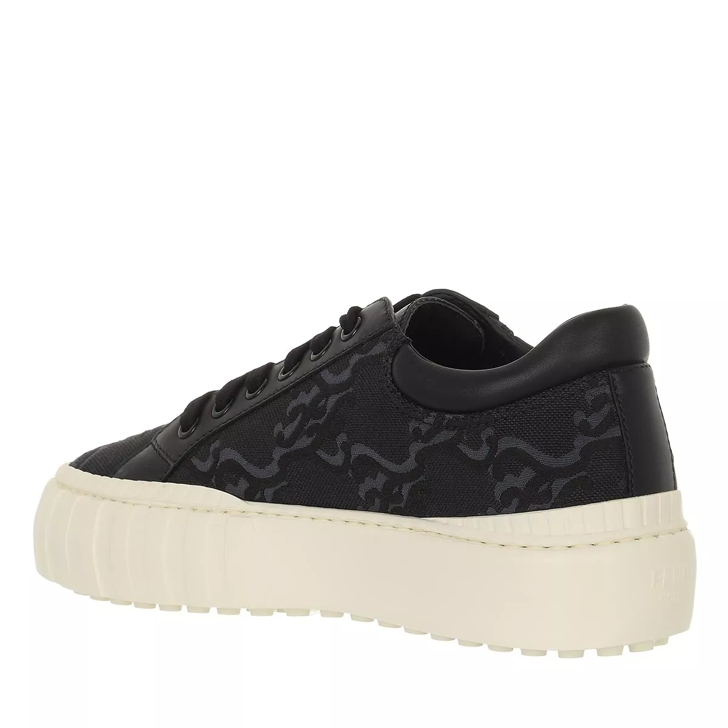 Fendi black shop and white sneakers