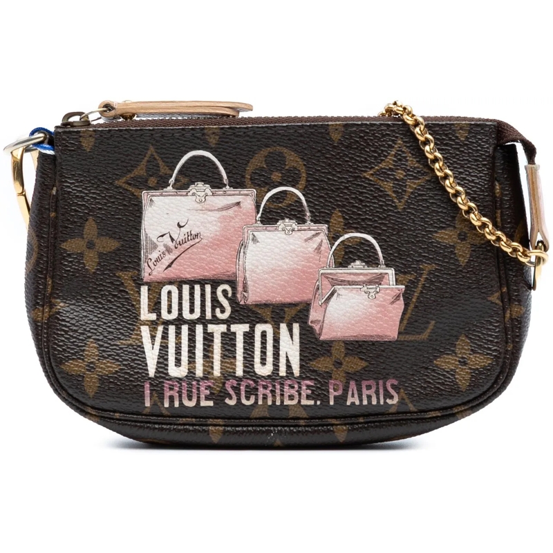 Louis Vuitton Fourre-tout Monogram Affiche Mini Pochette Accessoires braun