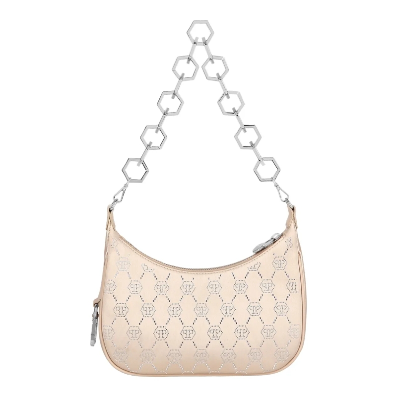 Philipp Plein Schultertasche Schultertasche Monogram Mit Schmucksteinen beige(Image 2)