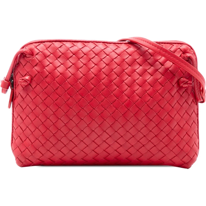 Bottega Veneta Schultertasche Nappa Intrecciato Nodini Crossbody rot