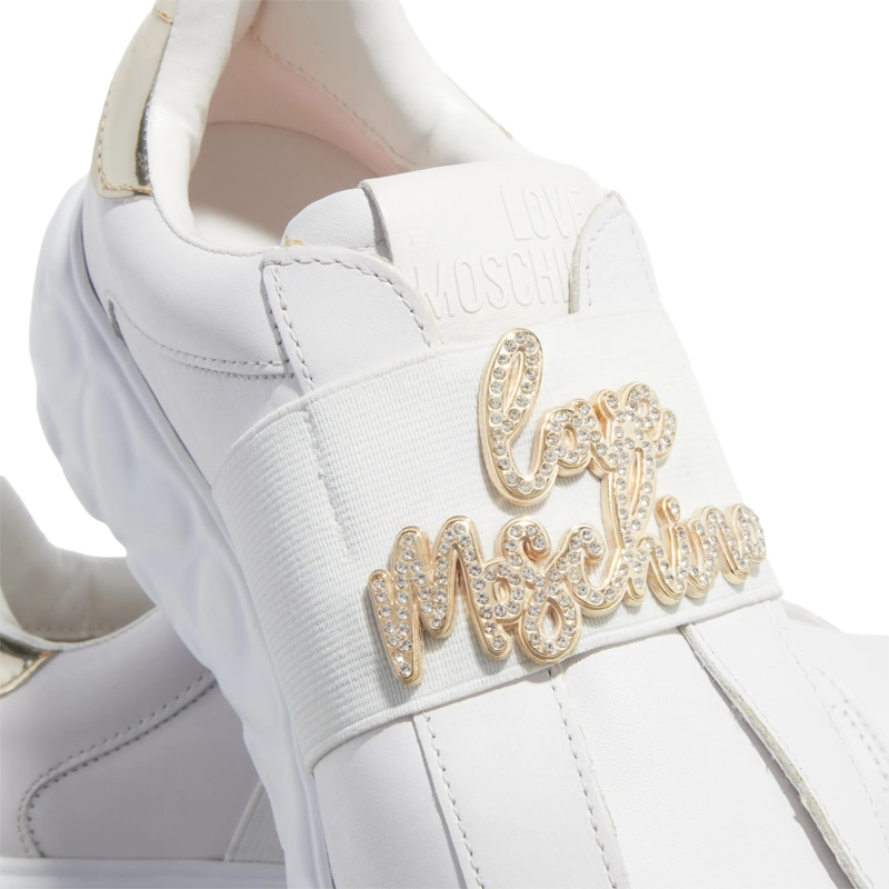 Love Moschino Low-Top-Sneaker Sneakers Donna Bianco+Platino(Image 5)