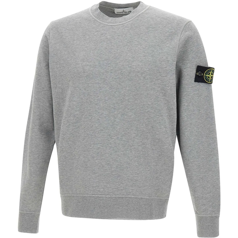 Stone Island  Logo Badge Sweatshirt Grey