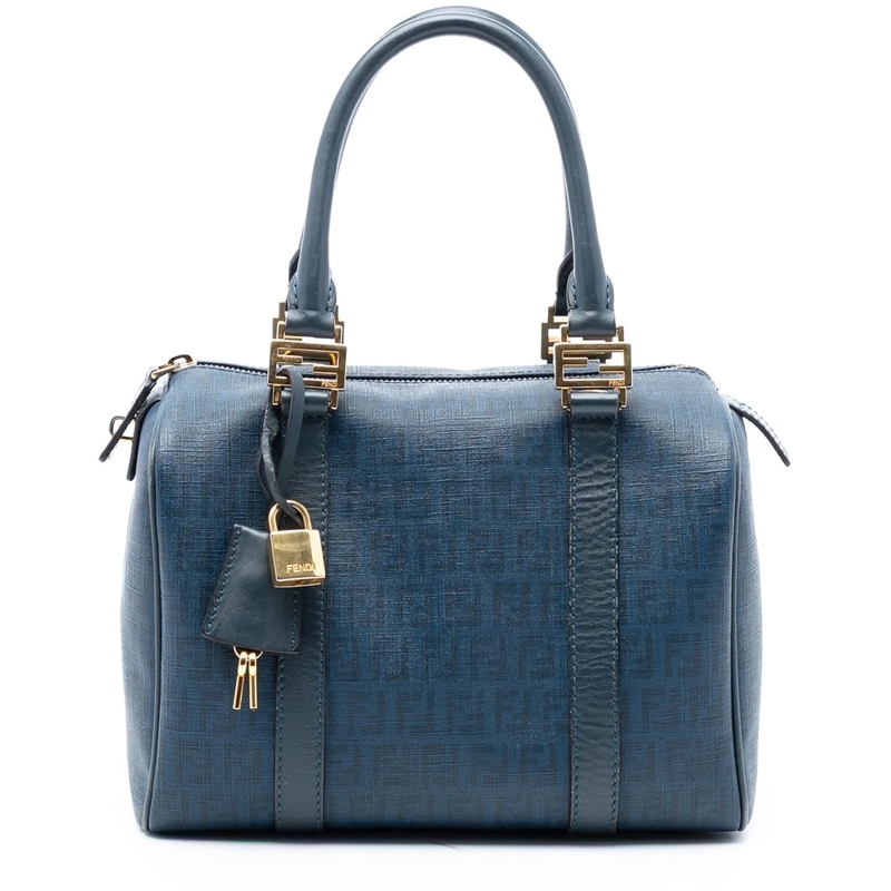 Fendi Tote Zucca Spalmati Boston Bag blau