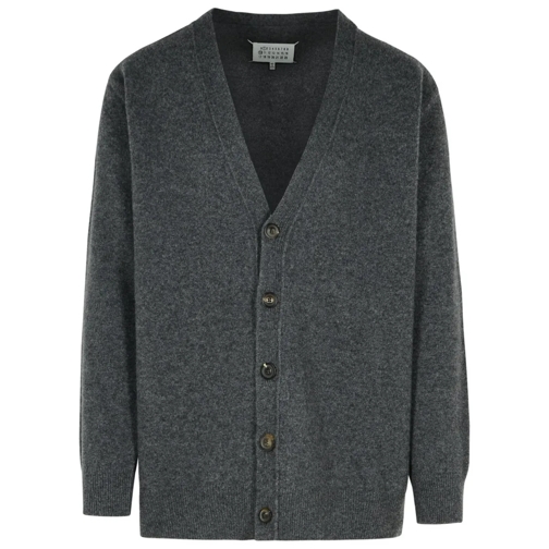 Maison Margiela Grey Wool Cardigan Grey Strickjacke